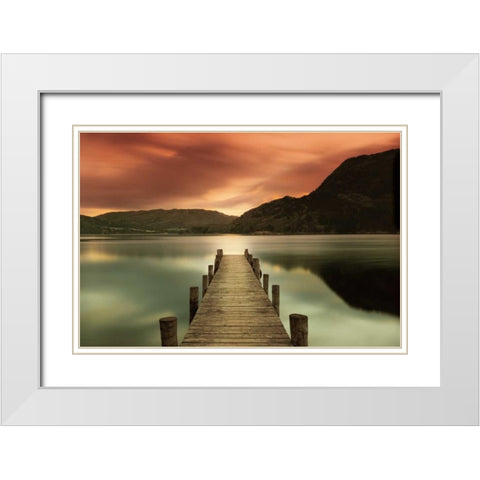 Ullswater White Modern Wood Framed Art Print with Double Matting by Allen, Mel