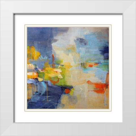 Restless Mind White Modern Wood Framed Art Print with Double Matting by Alattar, Lina