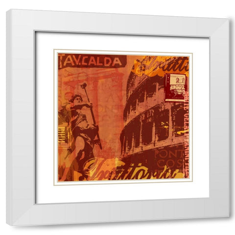 Rome White Modern Wood Framed Art Print with Double Matting by Allen, Maura