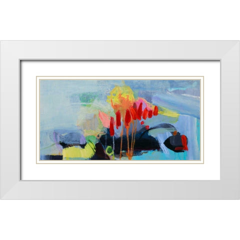 Fluttering My Way Through 3 White Modern Wood Framed Art Print with Double Matting by Alattar, Lina