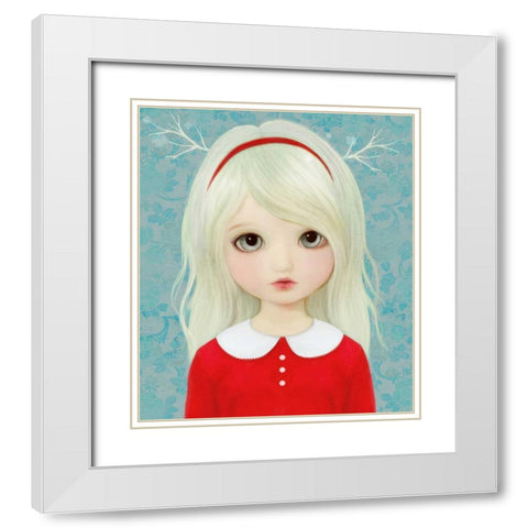 Sylvie White Modern Wood Framed Art Print with Double Matting by Art and Ghosts