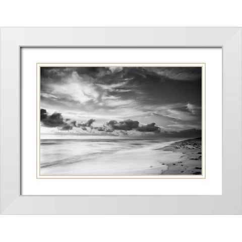 Atlantic Sunrise No. 20 White Modern Wood Framed Art Print with Double Matting by Amoruso, Robert J.