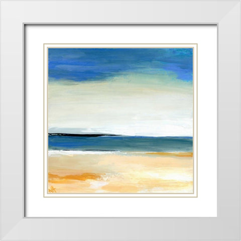 Seascape 2 White Modern Wood Framed Art Print with Double Matting by Arden, Niki