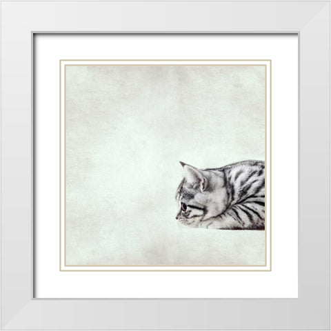 In The Waiting Line White Modern Wood Framed Art Print with Double Matting by Attura, Nadia