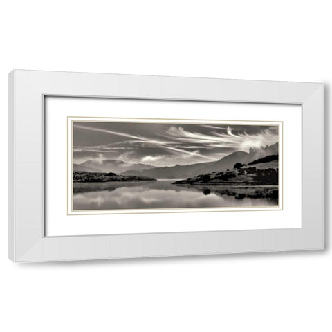 Cirrus White Modern Wood Framed Art Print with Double Matting by Aron, Lucy