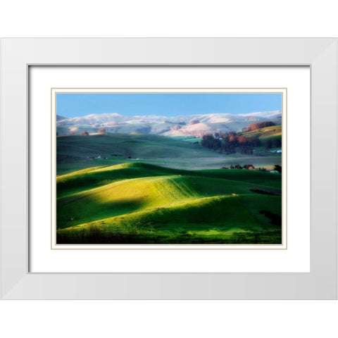 Day in August White Modern Wood Framed Art Print with Double Matting by Aron, Lucy