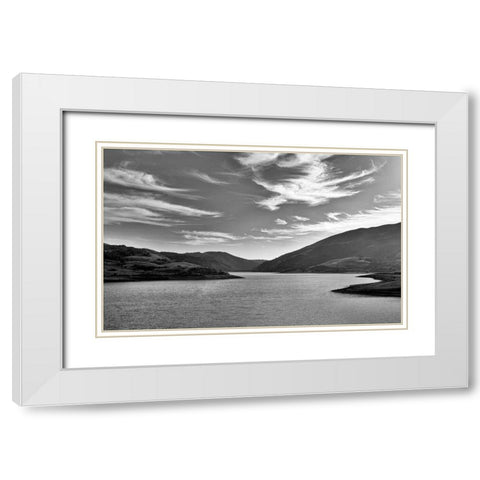 Tranquility White Modern Wood Framed Art Print with Double Matting by Aron, Lucy