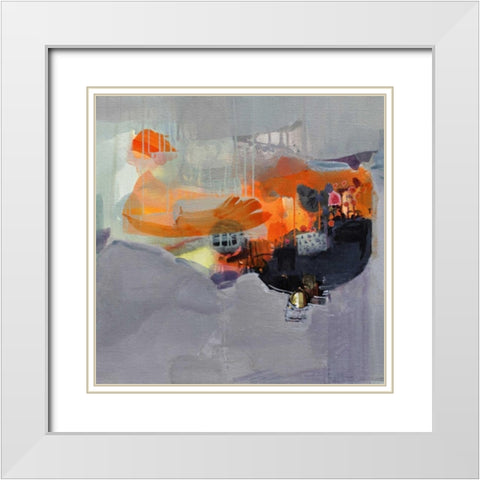 Carried Away White Modern Wood Framed Art Print with Double Matting by Alattar, Lina