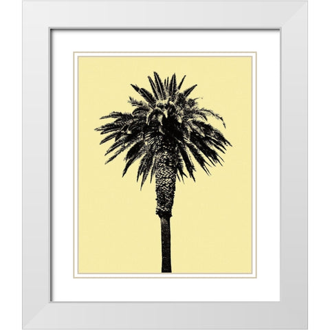 Palm Tree 1996 (Yellow) White Modern Wood Framed Art Print with Double Matting by Asla, Erik