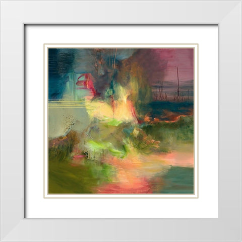 Canto Gitano White Modern Wood Framed Art Print with Double Matting by Arana, Emilia
