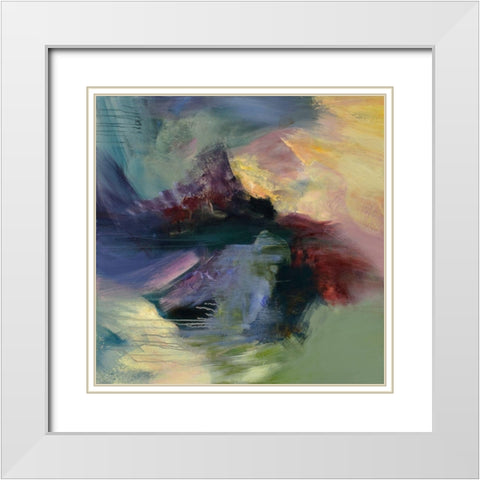 Monsoon White Modern Wood Framed Art Print with Double Matting by Arana, Emilia
