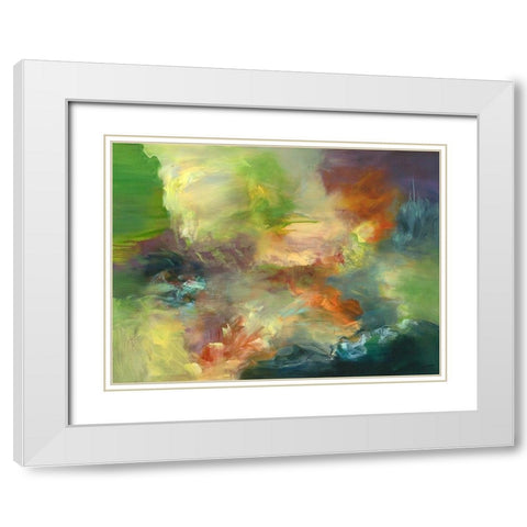 The Wild Braid White Modern Wood Framed Art Print with Double Matting by Arana, Emilia