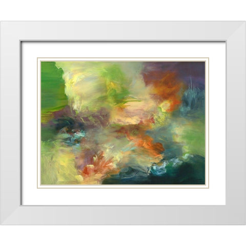 The Wild Braid White Modern Wood Framed Art Print with Double Matting by Arana, Emilia