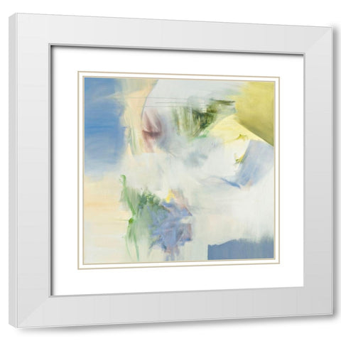 Stream Fluting White Modern Wood Framed Art Print with Double Matting by Arana, Emilia