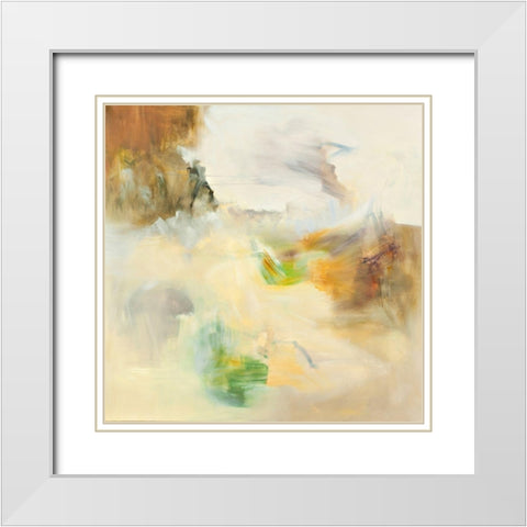 Buzkashi White Modern Wood Framed Art Print with Double Matting by Arana, Emilia