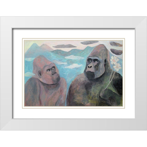 Do You Love Me White Modern Wood Framed Art Print with Double Matting by Alvarez, Iria Fernandez