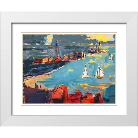 Homeward Bound White Modern Wood Framed Art Print with Double Matting by Anders, Per