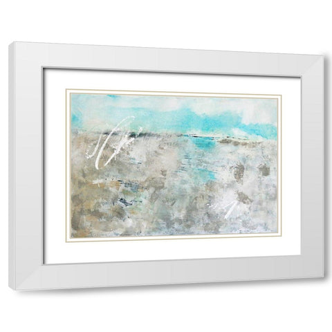Beach White Modern Wood Framed Art Print with Double Matting by Apperlo, Mila