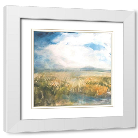 Summer White Modern Wood Framed Art Print with Double Matting by Apperlo, Mila
