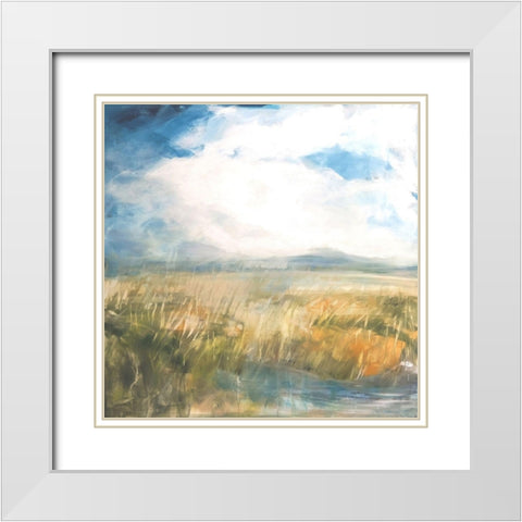 Summer White Modern Wood Framed Art Print with Double Matting by Apperlo, Mila