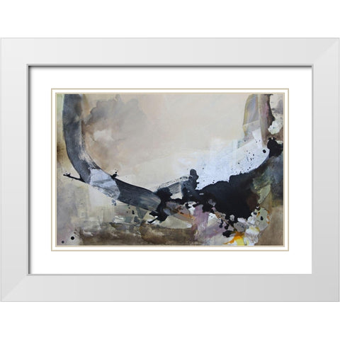 Balance Beam White Modern Wood Framed Art Print with Double Matting by Alattar, Lina