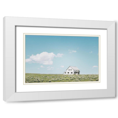 A Simple Life White Modern Wood Framed Art Print with Double Matting by Annie Bailey Art