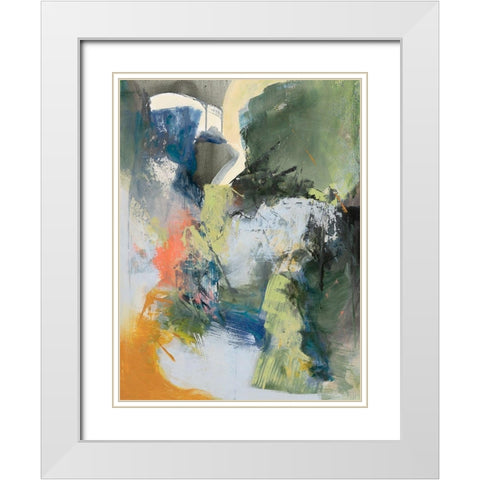 Asi Empieza White Modern Wood Framed Art Print with Double Matting by Arana, Emilia