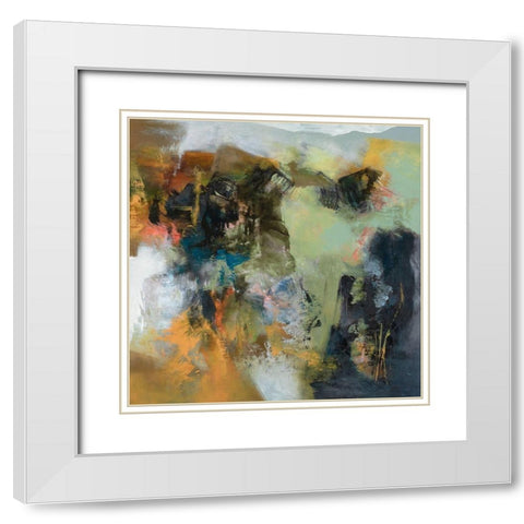 Rock Corral White Modern Wood Framed Art Print with Double Matting by Arana, Emilia
