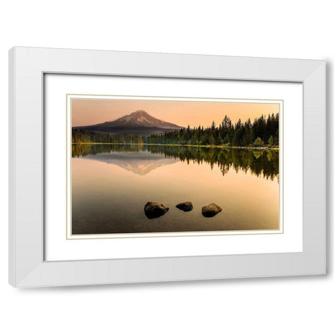 Mirror White Modern Wood Framed Art Print with Double Matting by Artemiadi, Dora