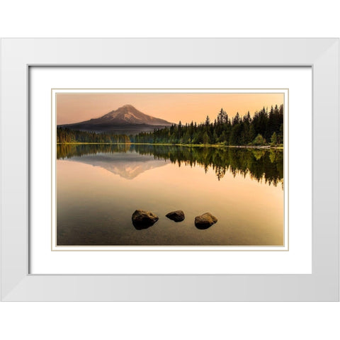 Mirror White Modern Wood Framed Art Print with Double Matting by Artemiadi, Dora