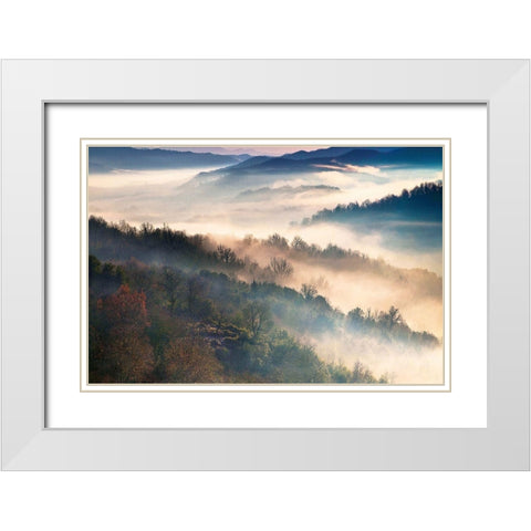 These Magic Moments White Modern Wood Framed Art Print with Double Matting by Artemiadi, Dora