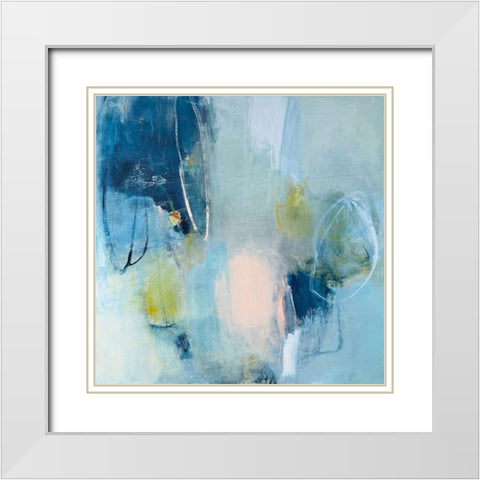 Echoes White Modern Wood Framed Art Print with Double Matting by Apperlo, Mila