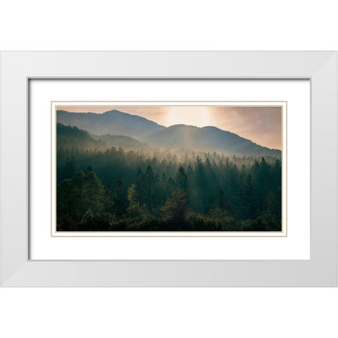 Awakenings White Modern Wood Framed Art Print with Double Matting by Artemiadi, Dora