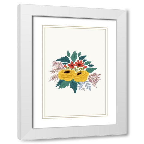 July Days White Modern Wood Framed Art Print with Double Matting by Annie Bailey Art