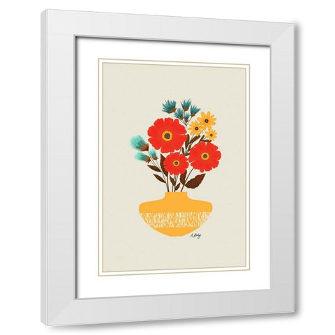 Dream On White Modern Wood Framed Art Print with Double Matting by Annie Bailey Art