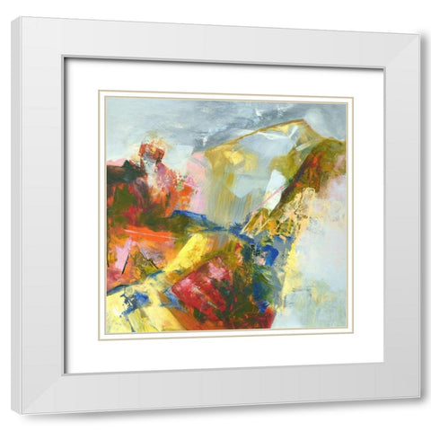 Angels Window White Modern Wood Framed Art Print with Double Matting by Arana, Emilia