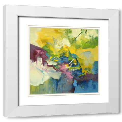 Oh So Primary White Modern Wood Framed Art Print with Double Matting by Arana, Emilia