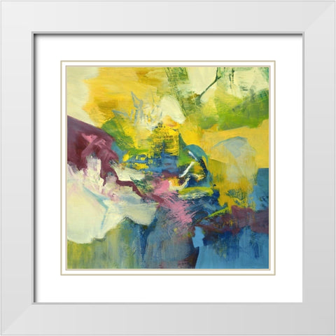 Oh So Primary White Modern Wood Framed Art Print with Double Matting by Arana, Emilia