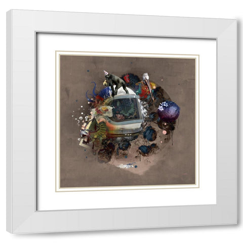 Everythings Not Lost White Modern Wood Framed Art Print with Double Matting by Albers, Teis