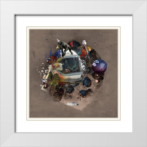 Everythings Not Lost White Modern Wood Framed Art Print with Double Matting by Albers, Teis