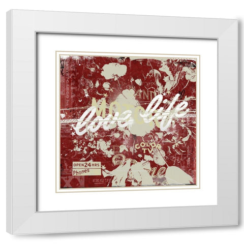 Love Life White Modern Wood Framed Art Print with Double Matting by Albers, Teis