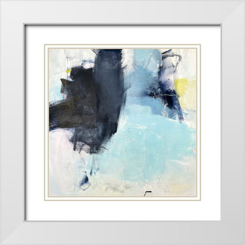 Paloma White Modern Wood Framed Art Print with Double Matting by Apperlo, Mila