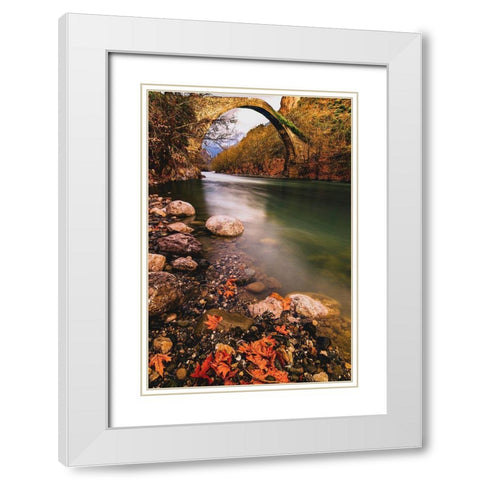 Light of the Dusk White Modern Wood Framed Art Print with Double Matting by Artemiadi, Dora