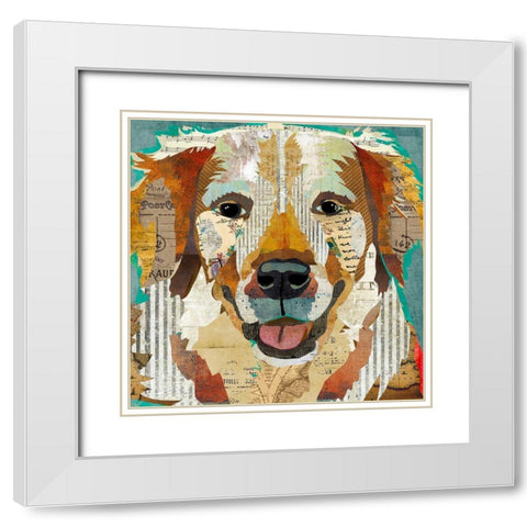 Golden White Modern Wood Framed Art Print with Double Matting by Anderson, Traci