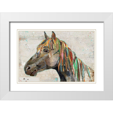 Wild Horse White Modern Wood Framed Art Print with Double Matting by Anderson, Traci