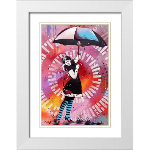 Waiting For The Storm White Modern Wood Framed Art Print with Double Matting by AbcArtAttack