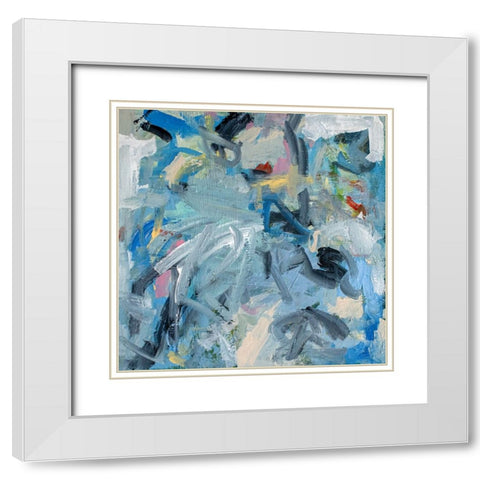 Berliner Blau White Modern Wood Framed Art Print with Double Matting by Apperlo, Mila
