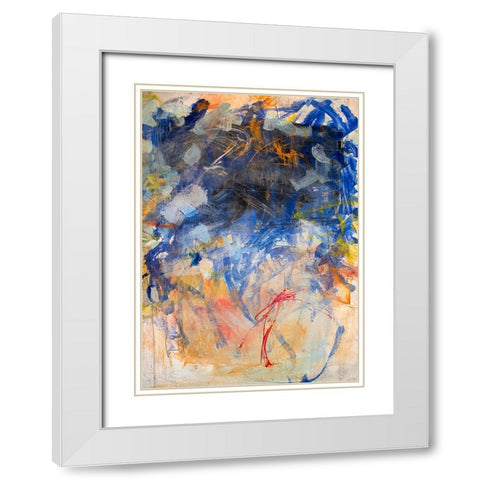 Comes Love White Modern Wood Framed Art Print with Double Matting by Apperlo, Mila