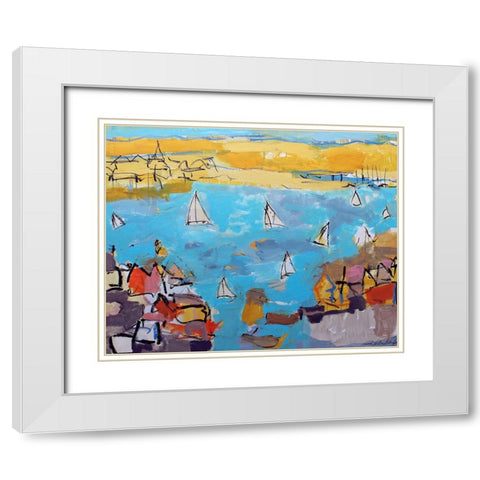 Grab Your Life White Modern Wood Framed Art Print with Double Matting by Anders, Per