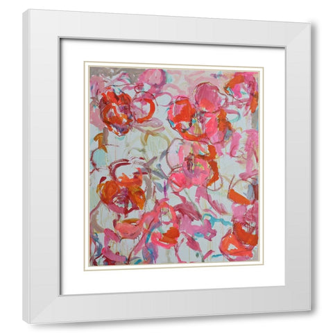 Pink Morning White Modern Wood Framed Art Print with Double Matting by Anders, Per